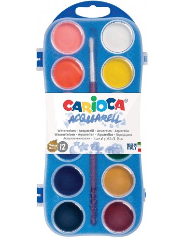Carioca - Caja 12 acuarelas con pincel