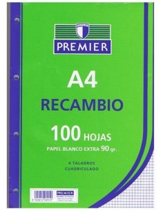 RECAMBIO A4 100H 90GR 4...
